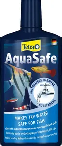 Ūdens kondicionieris Tetra AquaSafe 500 ml — dzeramā ūdens apstrādei akvārijam