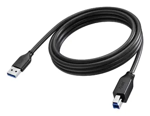 USB cable VISION TC 3MUSB3.0/BL — USB A to USB B, USB 2.0, 5 Gbit/s, 3 m, Black