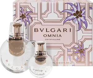 Tualetes ūdens komplekts bvlgari Omnia Crystalline — 15 ml ceļojuma + 100 ml pudelīte