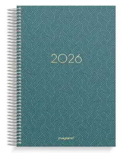 Plānotājs Mayland-Burde 26218030 — cieta zila vāka, 398 lapas, 2026 kalendārs
