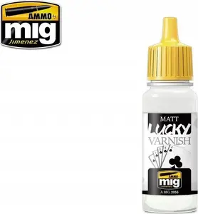 Лак VALLEJO Lucky Varnish Matt 17 мл – финишное матовое покрытие для моделей