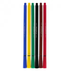 Ballpoint Pens STARPAK CIENKOPIS STK CIE14 set — 6 colors, 0.4 mm, fiber tip, case (12 pcs)