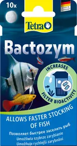 Bakteriāls filtra aktivators Tetra Bactozym 10 kapsulas — dzīvie baktēriju celmi akvārija filtram