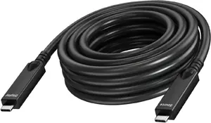 Кабель USB-C — USB-C VISION TC 15MUSBC/BL, 15 м, USB 3.2, 3 A, контакт никелированный, чёрный