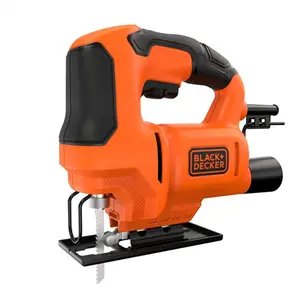 Sānu zāģis (jigsaw) Black & Decker BES603-QS 400 W, augšējā rokturis, 3000 sit./min, griešanas dziļums koks 65 mm, tērauds 6 mm