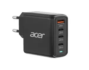 Acer Charger ZL.ADTCC.00L Universal Indoor AC Fast Charger, 3× USB-C, Black, 2 m cable