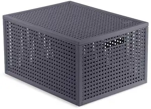 Laundry Basket Curver KAYA 20L with Lid, Dark Grey (model 264003)