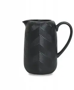 Ceramic pitcher Maestro MR-20003-55 — 1.0 L, Black Geometry pattern