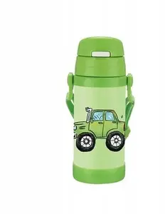 Bērnu termo krūze Maestro MR-1640-35-B ar salmiņu 350 ml, auto dizains