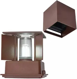 Wall Light led line CUBE G9 IP65 adjustable beam angle corten finish 221079