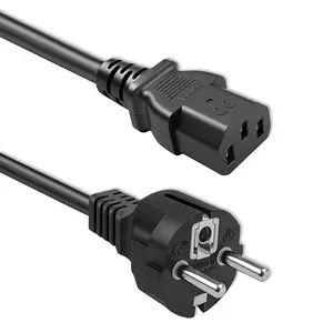 Power Cable QOLTEC SCHUKO CEE 7/7 (E/F) to IEC C13 3×0.75 mm² 1.5 m