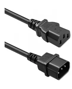 Barošanas kabelis QOLTEC IEC C13 uz C14, 3×1.0 mm², 1 m