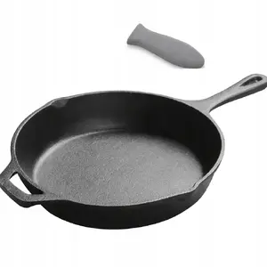 Cast Iron Frying Pan KRISBERG KS-7739 31 cm with Silicone Handle Cover