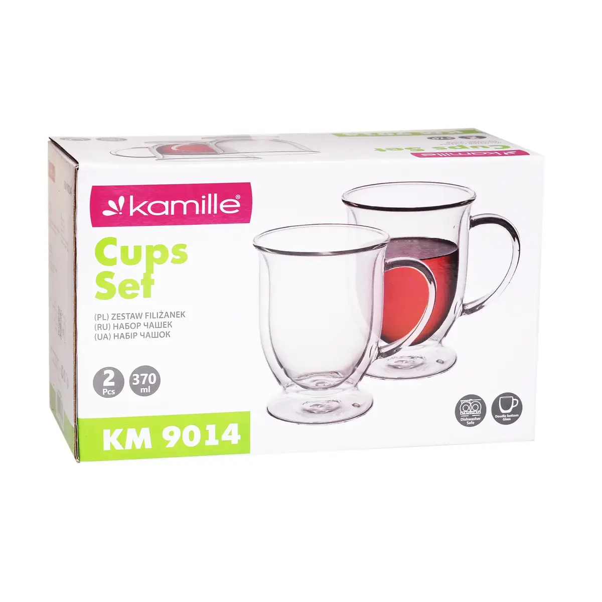 Kamille 9014 double-walled glass cups, 2×370 ml Photo 4