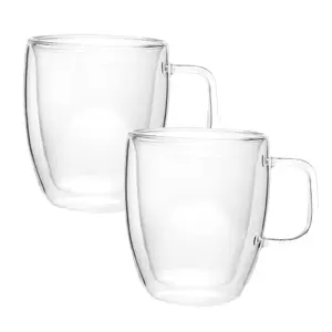 Double-walled glass cup set 2 pcs 250 ml Kamille 9000