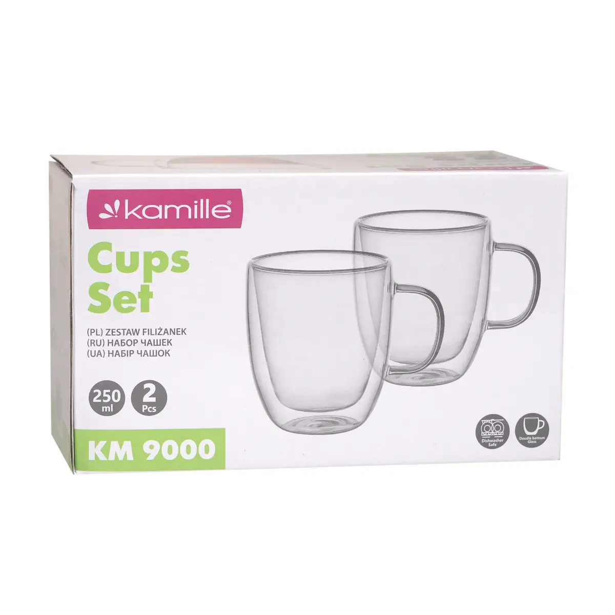 Kamille 9000 double-walled glass cups 2x250 ml Photo 4