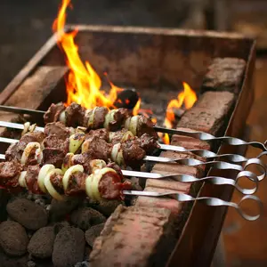 Skewers for kebabs Maestro MR-1007 metal skewers 6 pieces 45 cm