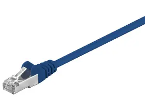 Сетевой патч‑кабель GOOBAY Cat5e SF/UTP (S‑FTP) синий 0,25 м RJ‑45—RJ‑45
