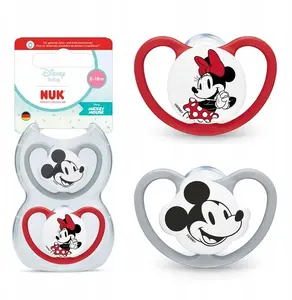 Nuk Pacifier Air Miki 2-pack, model 10176359, for 6–18 months, silicone nipple, orthodontic design