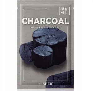 Face Sheet Mask theSaem SAEM model 959019 with Charcoal extract — single-use skincare mask