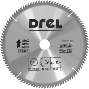Circular Saw Blade Drel 255 x 30 mm, 100T, carbide-tipped (aluminium)
