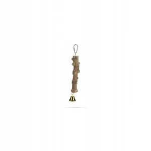 Bird Toy BEEZTEES 5599 Wooden Hanging Toy with Bell for Parrots and Small Birds