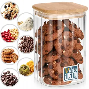 Glass Kitchen Container for Dry Foods Vilde 1.1 L (model 229250)