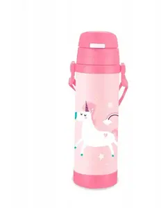 Bērnu termo krūze Maestro MR-1640-50-C ar salmiņu 500 ml, vienradzis