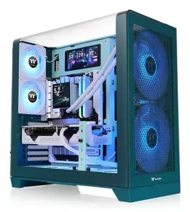 Thermaltake View 390 Air Midi Tower PC Case Blue ATX, Micro ATX, Mini-ITX with 2x 120 mm Rear Fans and USB Type-C Port