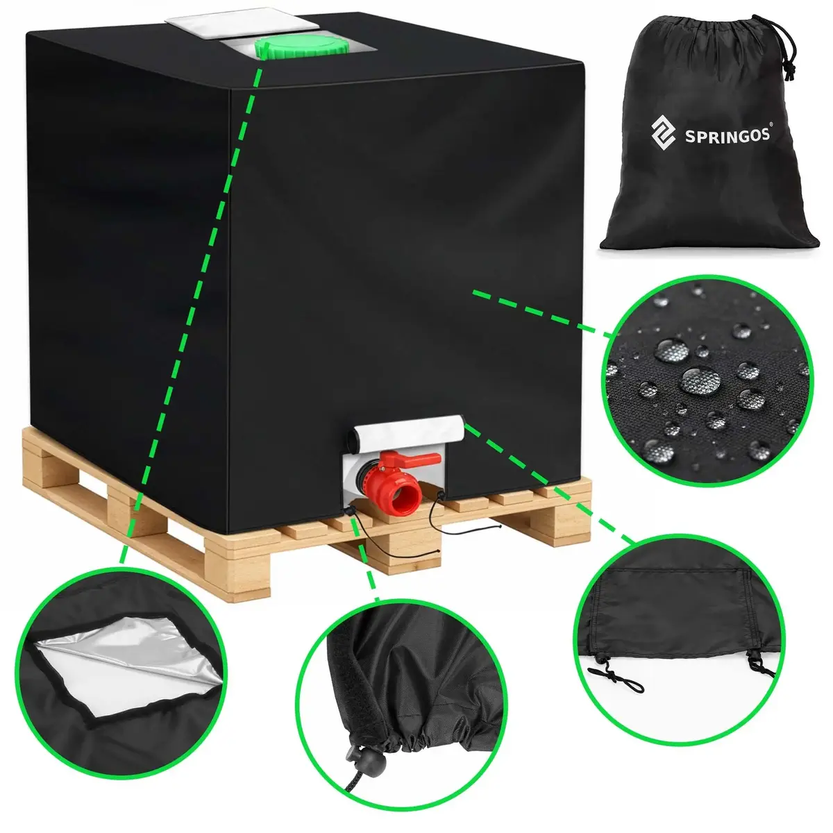 Springos Mauser tank cover GA0225 for 1000L IBC Photo 5