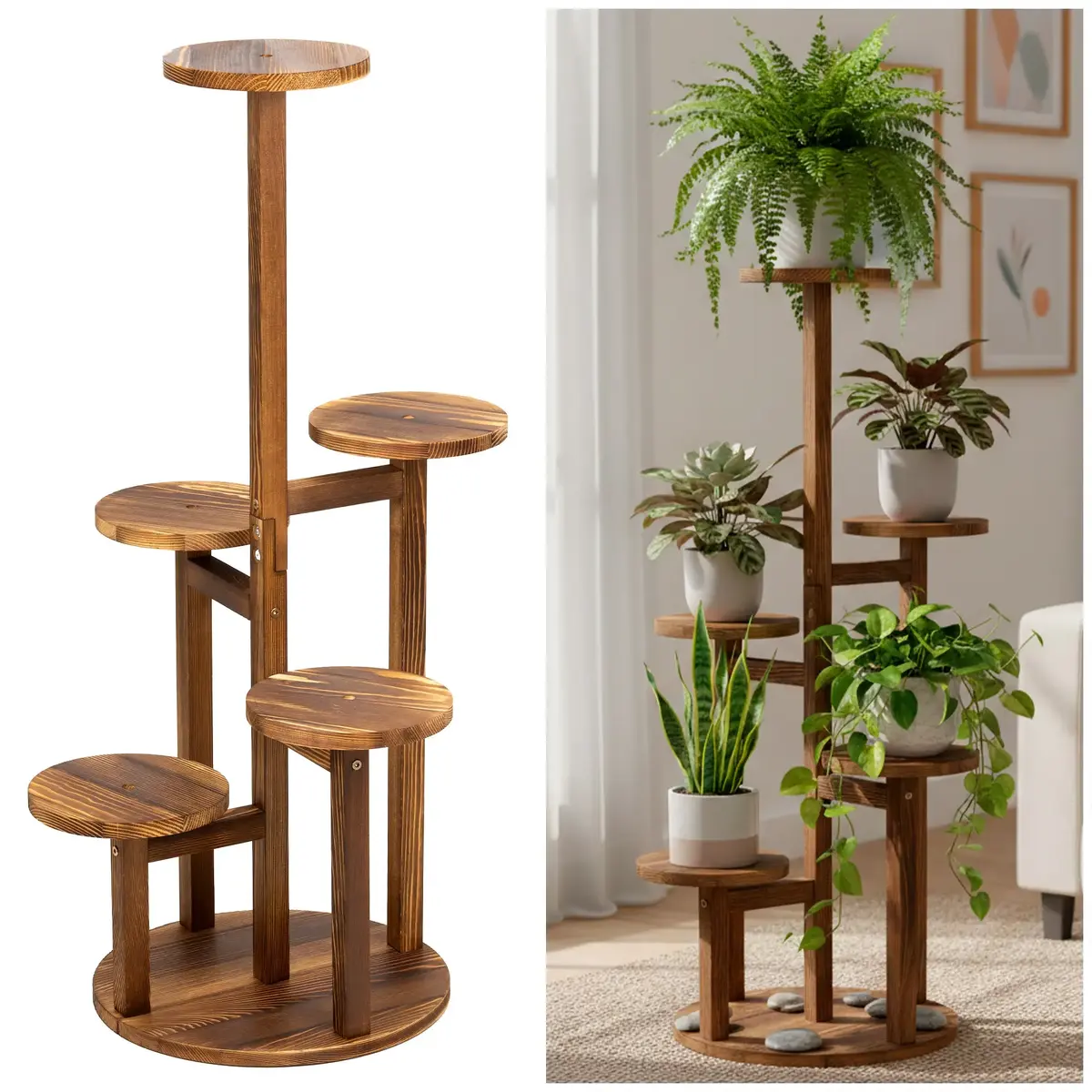 Wooden planter Springos GA0217 Photo 2