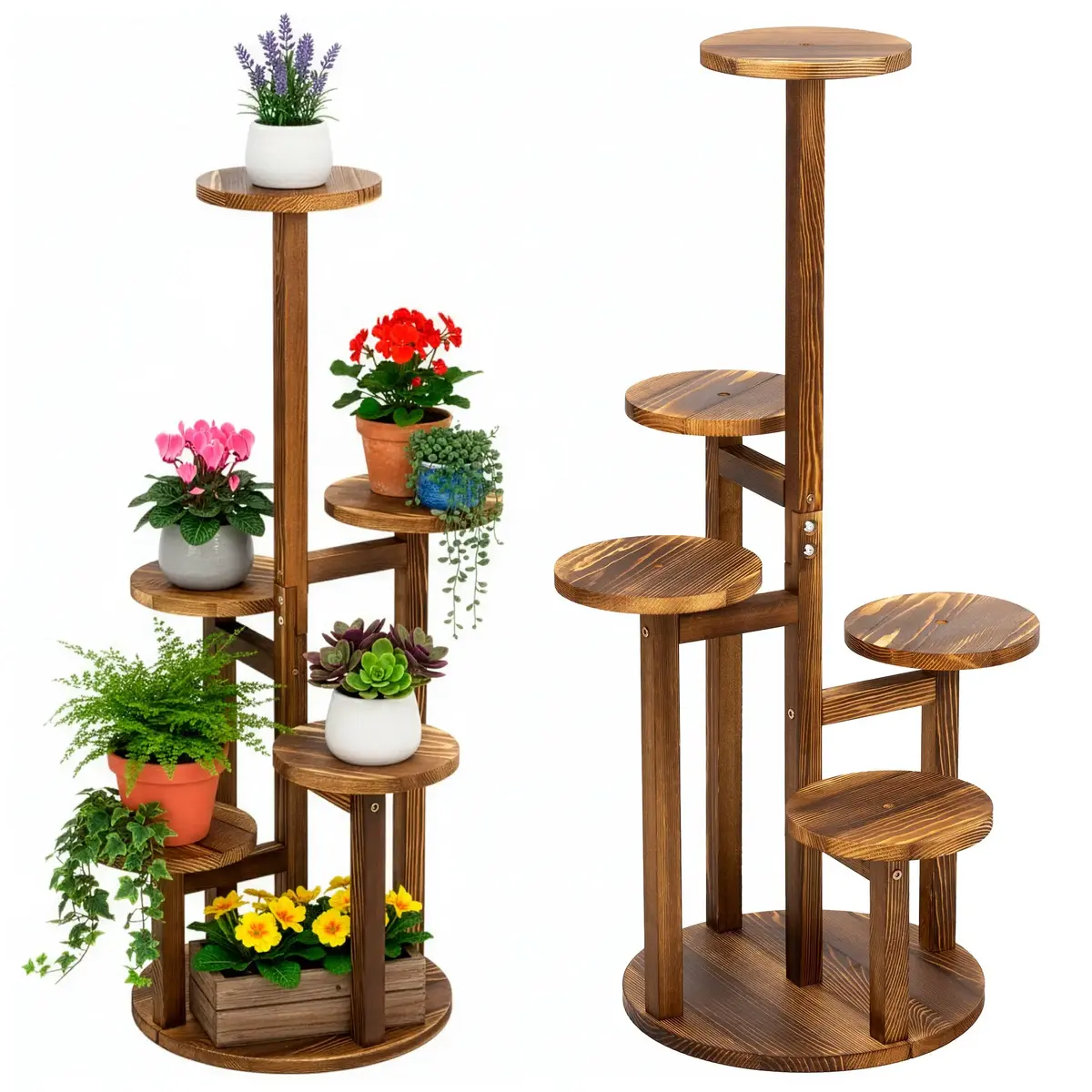 Wooden planter Springos GA0217 Photo 3
