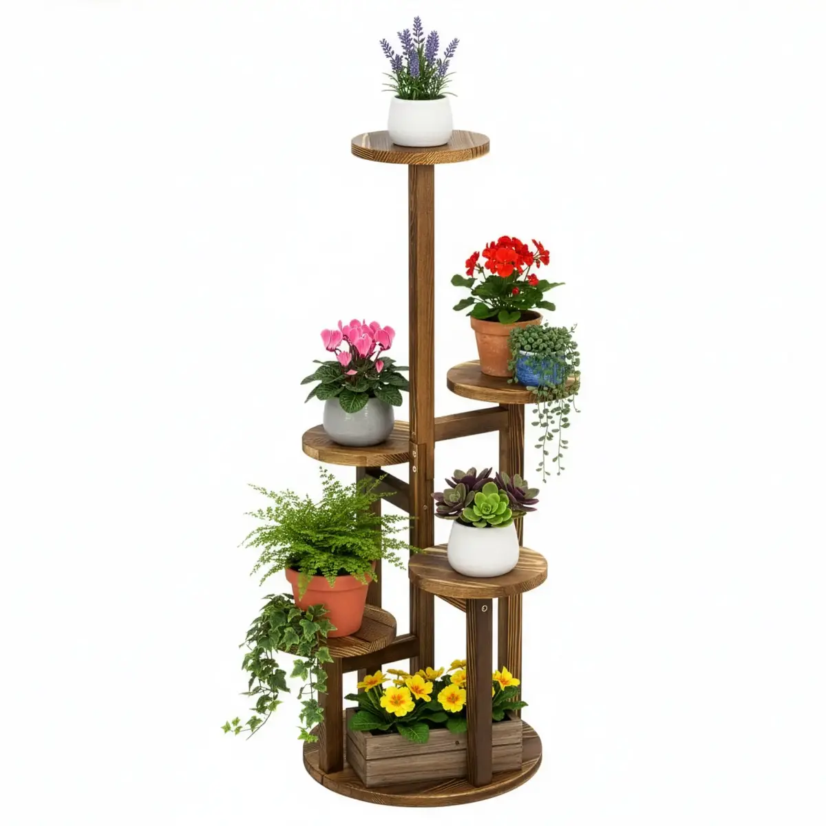 Wooden planter Springos GA0217 Photo 4