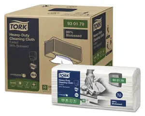 Tork cleaning cloth 930179 — recycled fibre and recycled plastic, white, 355×415 mm, 1 pc