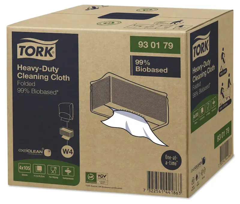 Tork 930179 salvete — pārstrādāta balta 355×415 mm Photo 3