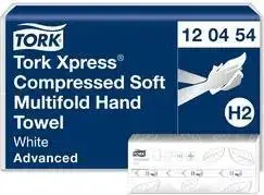 Tork Xpress Multifold Hand Towel Paper 212 x 320 mm W-fold H2 Advanced Tissue, Embossed, White
