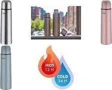 Termosflakons THERMOS TC EVERYDAY 0,75 L — divslāņu nerūsējošais tērauds, saglabā siltumu 12 h / aukstumu 24 h