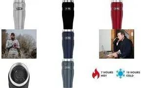 Термокружка Thermos Stainless King 0,47 л — двухстенный вакуумный нержавеющий стальной, разборная крышка, ледяной серый