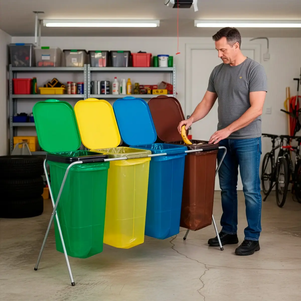 Waste segregation stand Springos HA1109 Photo 5
