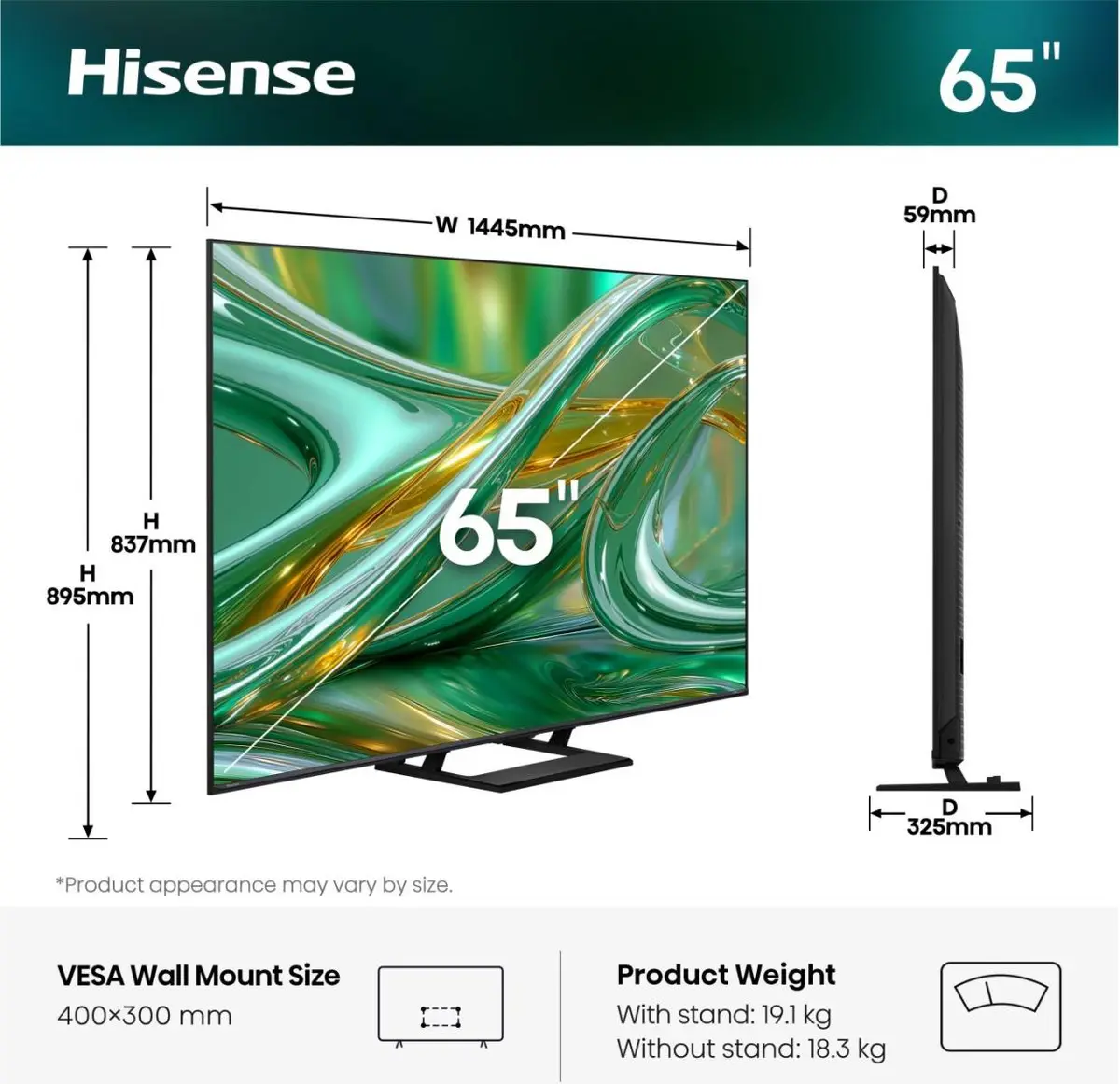 Hisense 65E8S 4K Ultra HD Smart TV Photo 2