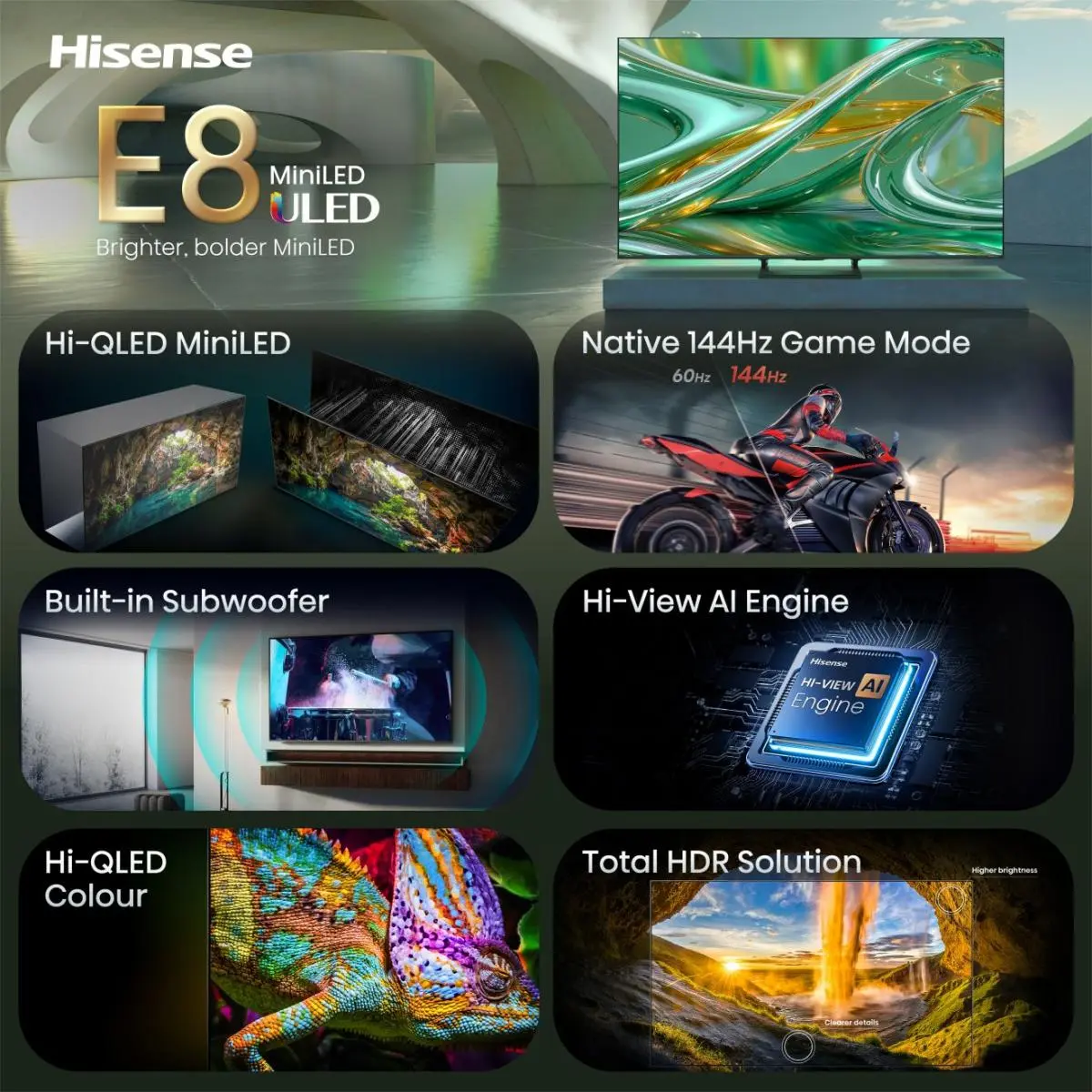 Hisense 65E8S 4K Ultra HD Smart TV Photo 3