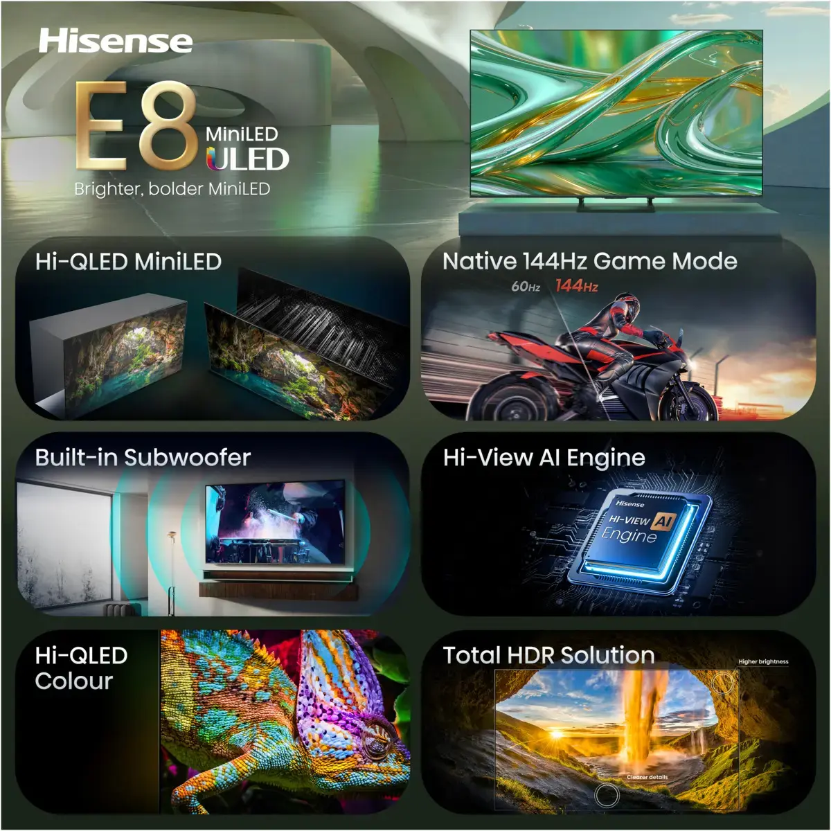 Televizors Hisense 65E8S 4K Ultra HD Smart TV Photo 29