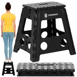 Saliekams krēsls Springos HA7568, PP sēdeklis, neslīdošas kājas, max slodze 150 kg, ar rokturi