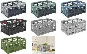 keeeper Profi-Klappbox ben — складная контейнер-коробка 45 л, PP/TPE, грузоподъёмность 50 кг, мягкие ручки, светло-серебристый