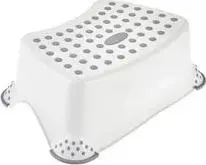 Step stool keeeper kids tomek pure white, load capacity 80 kg, rubberized surface and feet, 1 piece