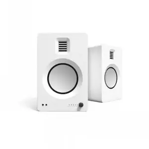 Aktīvā skaļruņa KANTO AUDIO TUKMW-FG ar austiņu izeju, USB DAC, phono priekšpastiprinātāju, Bluetooth, matēti balta