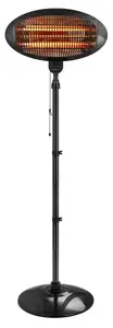 Kvarca elektriskais sildītājs Emerio PH-121951 2000 W, iekštelpām, grīdas, IP34, melns