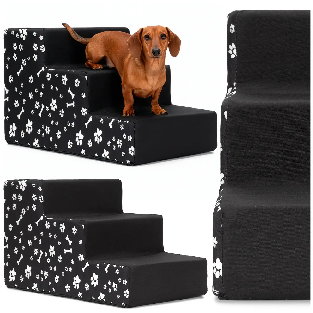 Dog steps Springos PA0340 3-step pet stairs Photo 2