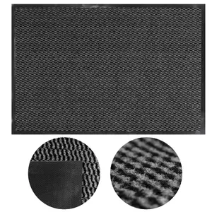 Коврик для входа Springos HA7533 — PVC 60 x 90 см, толщина 4 мм, черный/графит