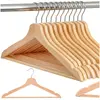Wooden hangers Springos HG0085 — set of 10 Photo 2